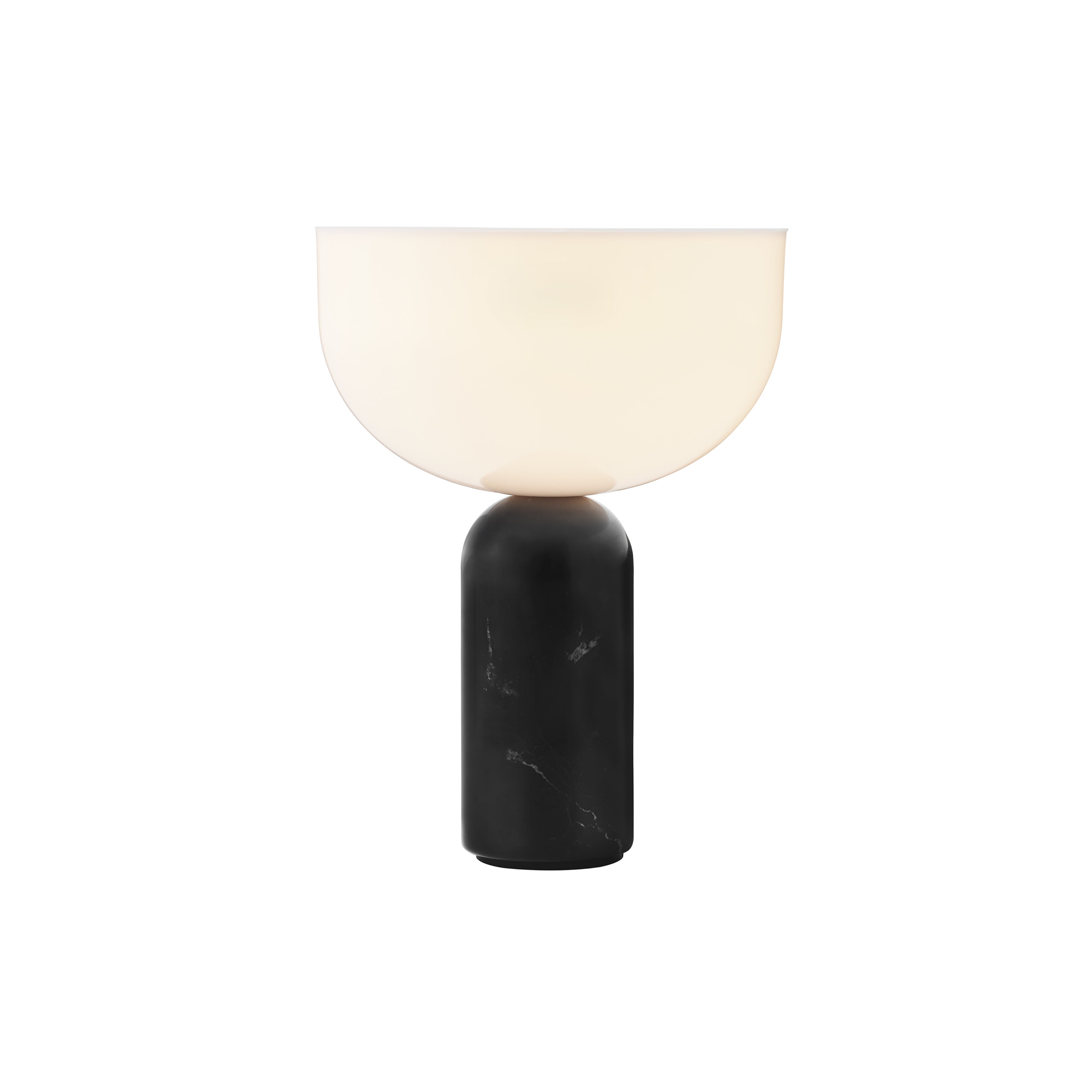 Kizu Portable Table Lamp: Black Marble