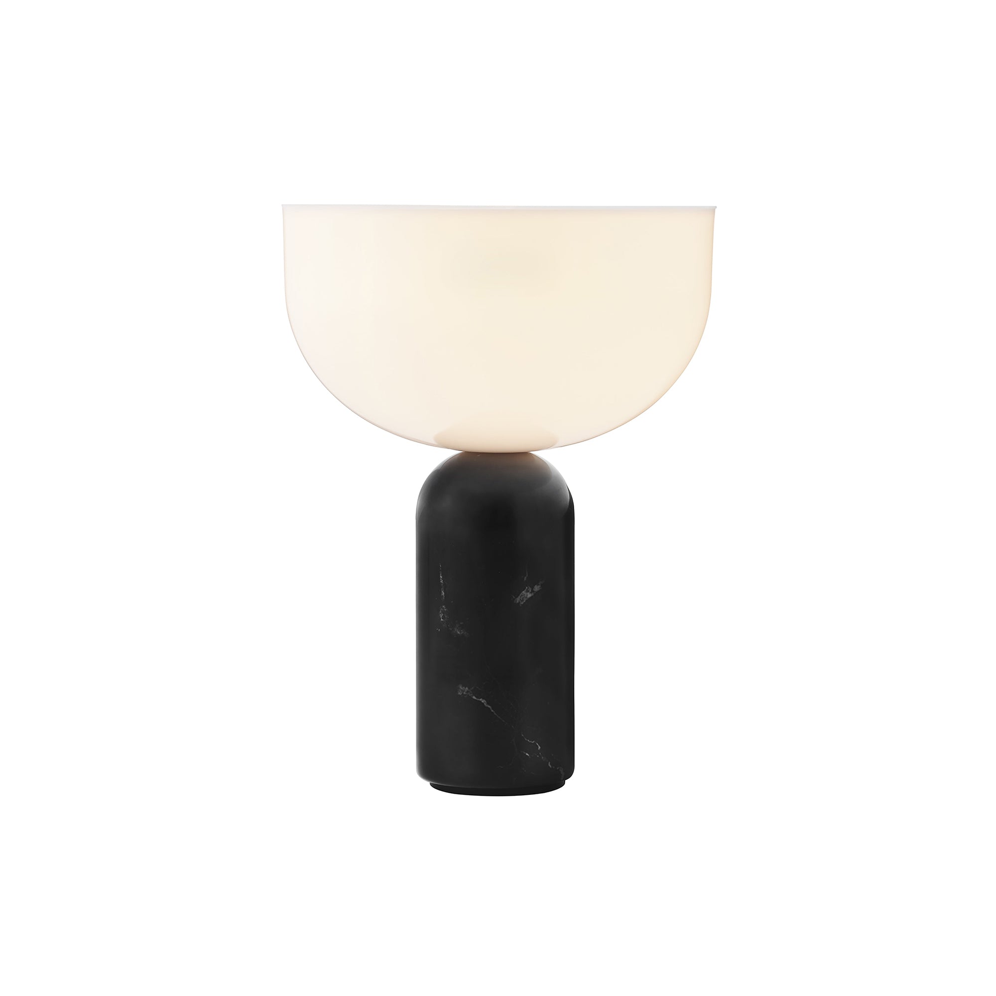 Kizu Portable Table Lamp: Black Marble