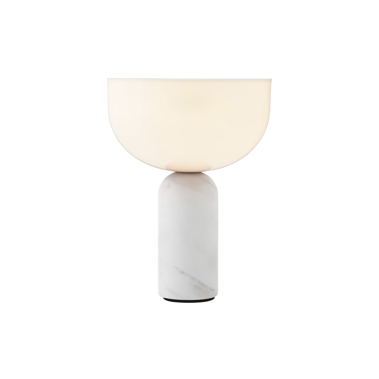 Kizu Portable Table Lamp: White Marble