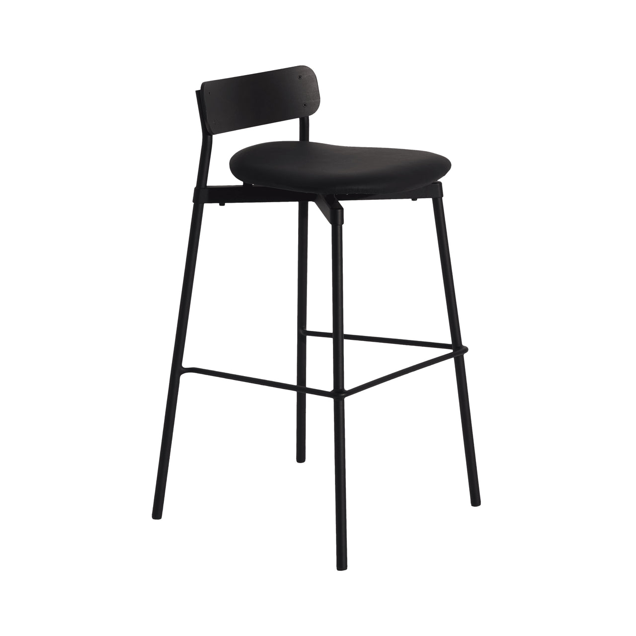 Fromme Bar + Counter Stool: Upholstered + Bar + Leather