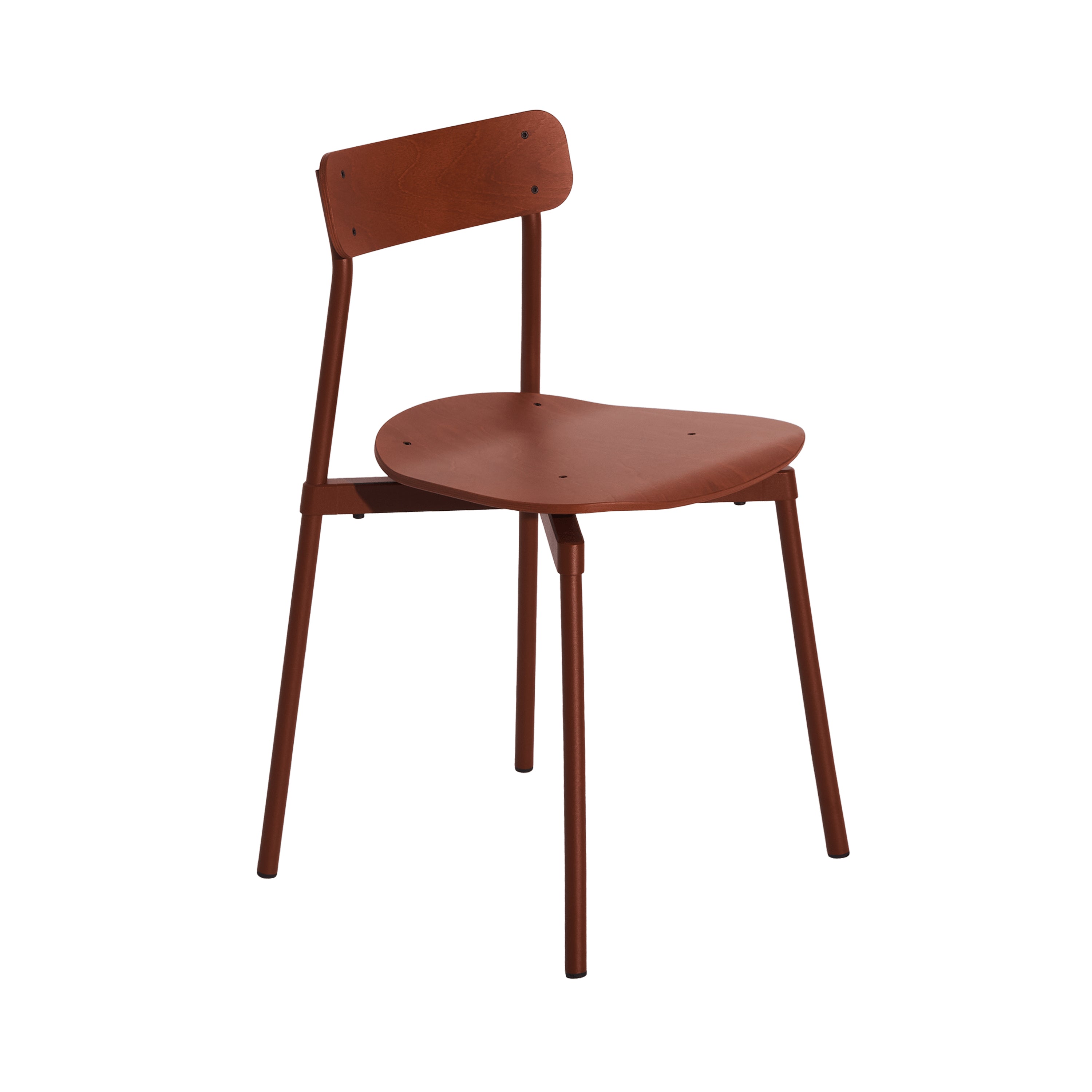 Fromme Chair: Set of 2 + Brown Red