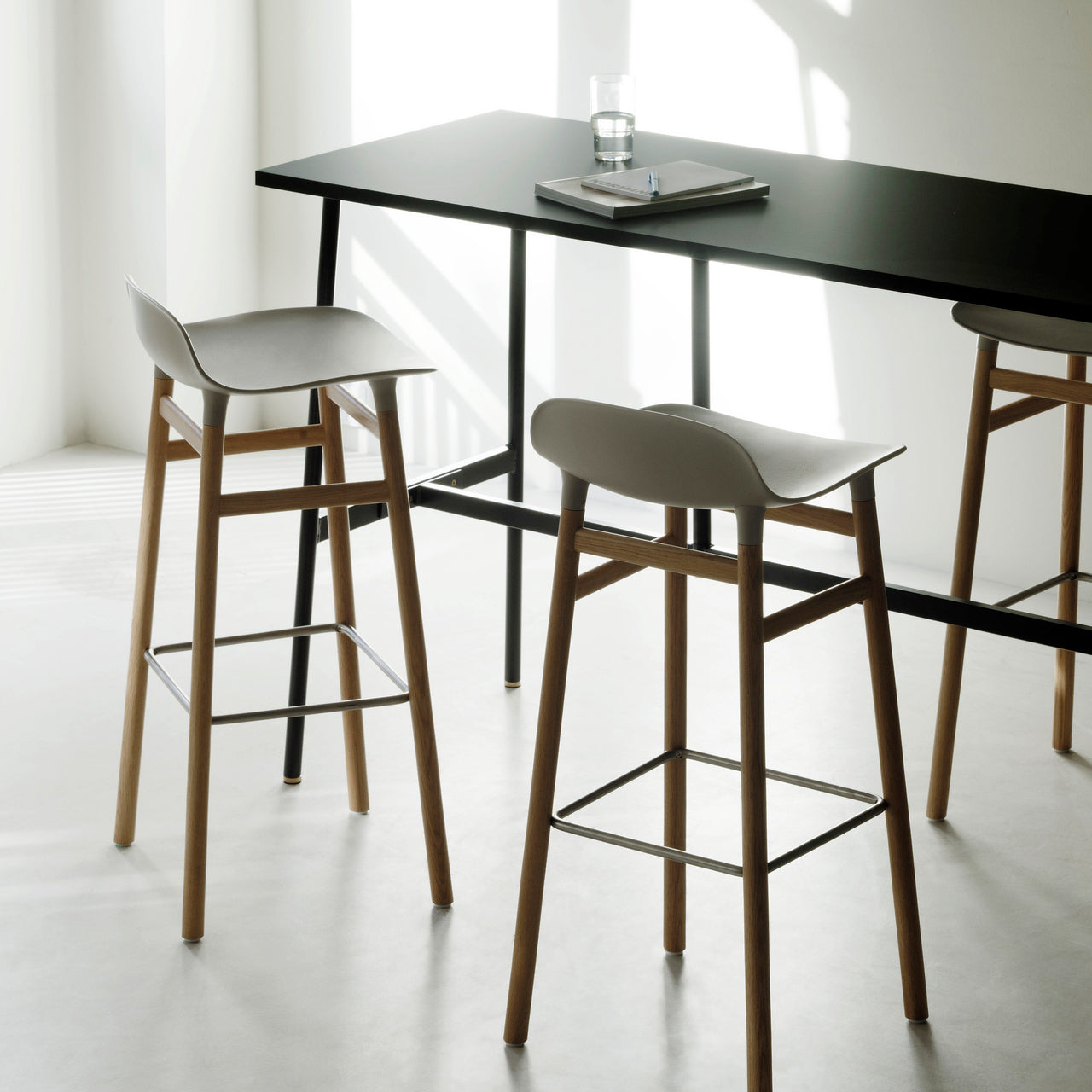 Form Bar + Counter Stool: Oak Legs