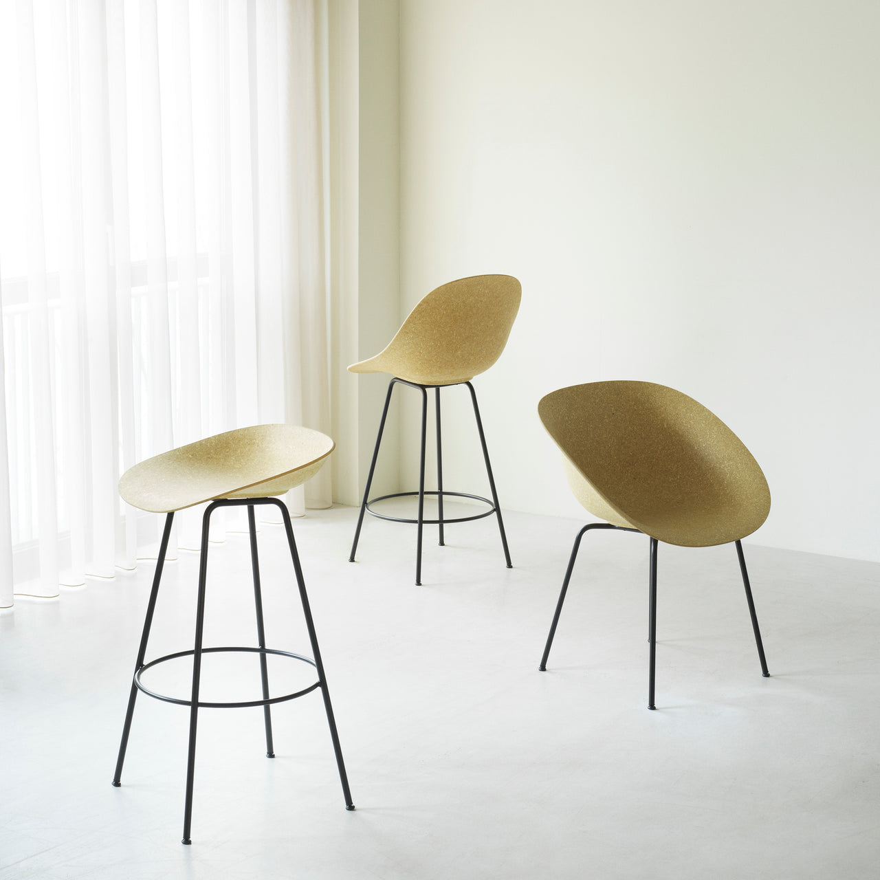 Mat Bar + Counter Stool: Steel