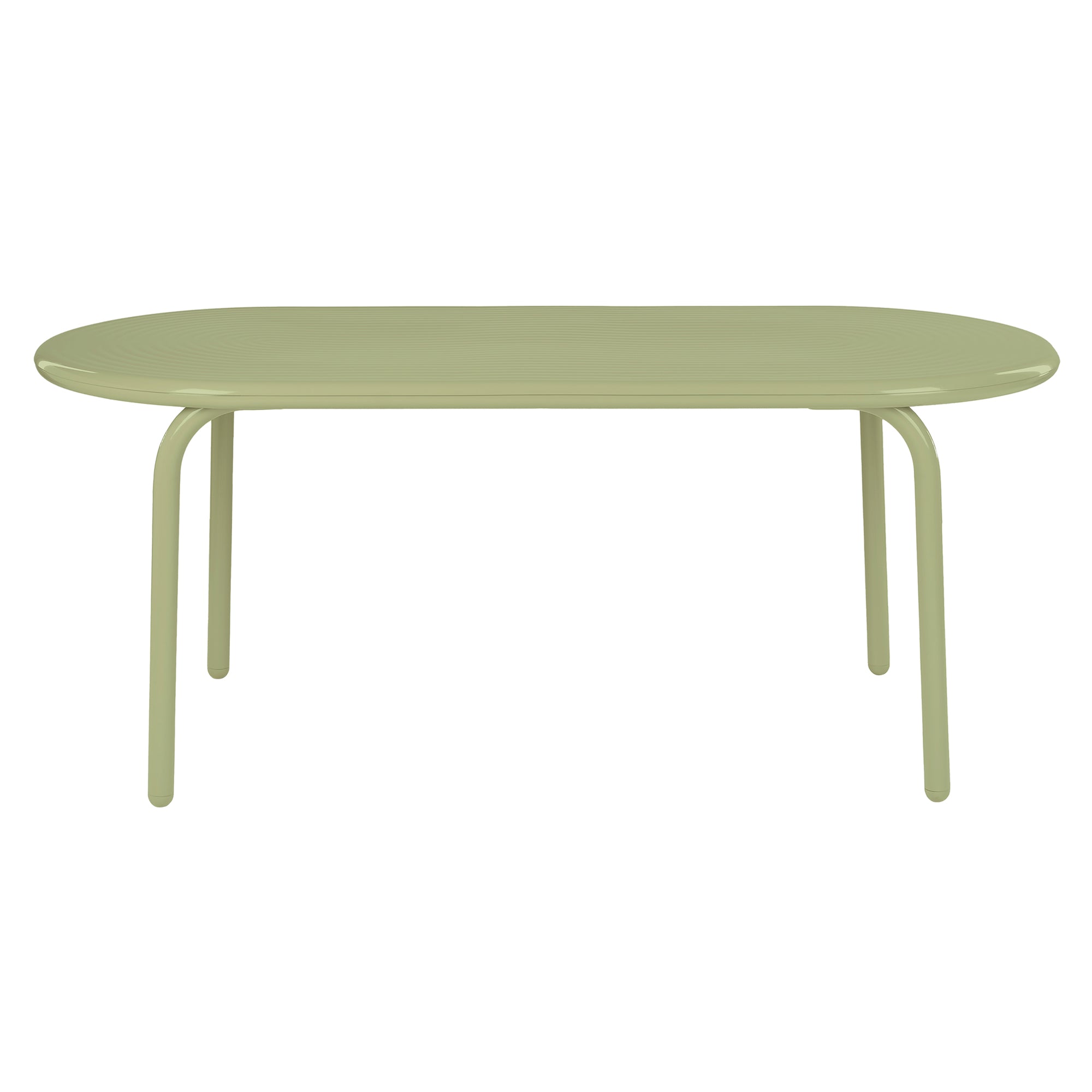 Groove Obround Dining Table: Moss