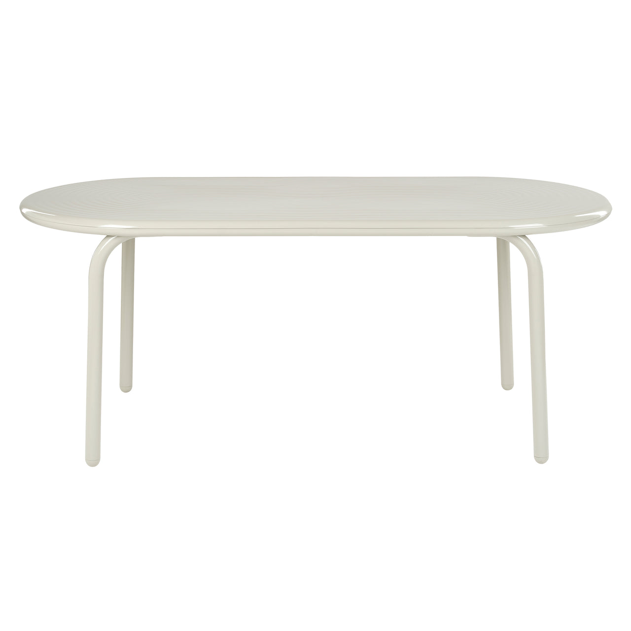 Groove Obround Dining Table: Putty