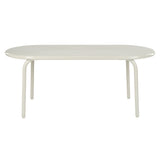 Groove Obround Dining Table: Putty