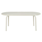 Groove Obround Dining Table: Putty