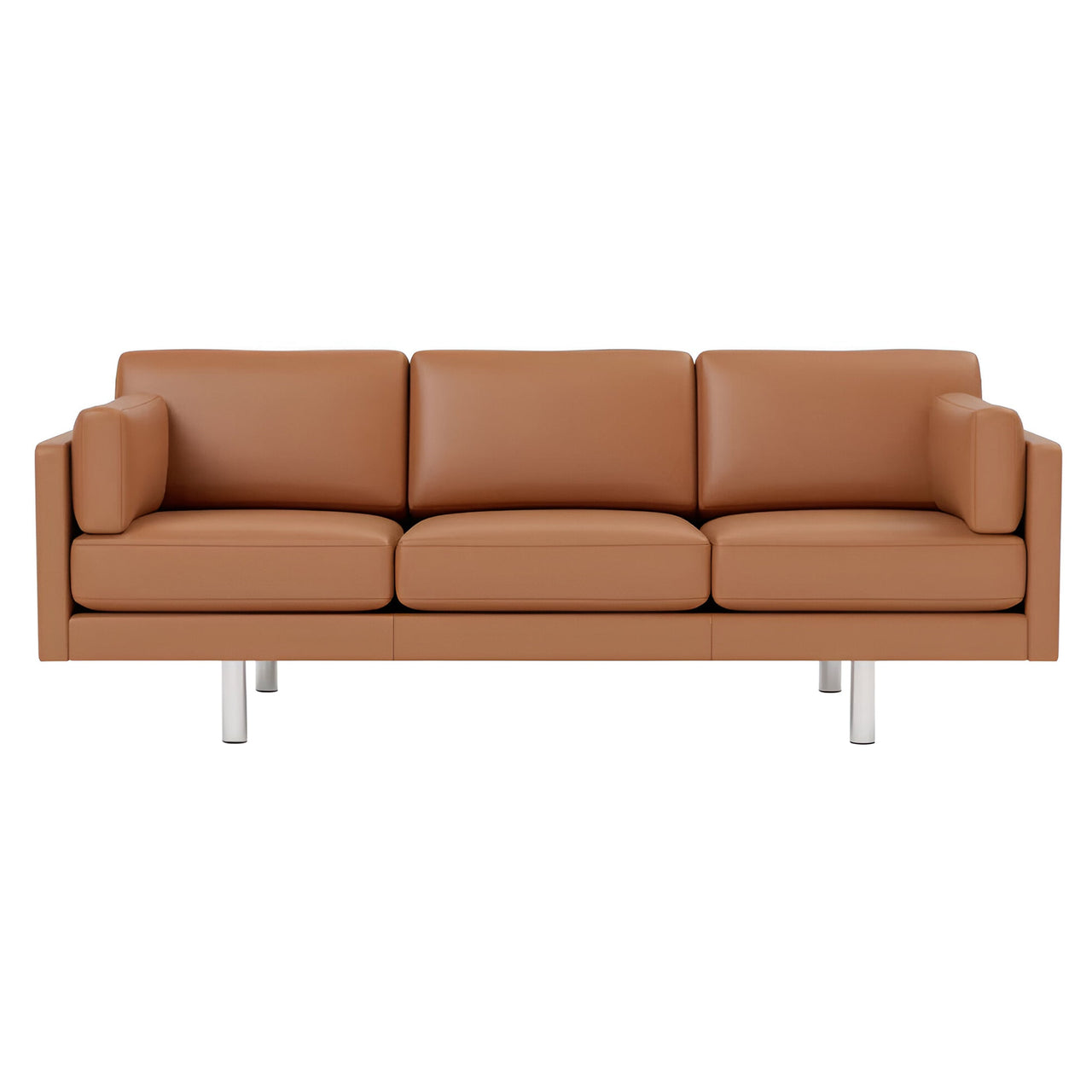 EJ220 3 Seater Sofa: Brushed Chrome