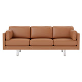 EJ220 3 Seater Sofa: Brushed Chrome