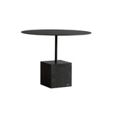 Knockout Lounge Table: Square + Low + Black + Black Belgium Blue