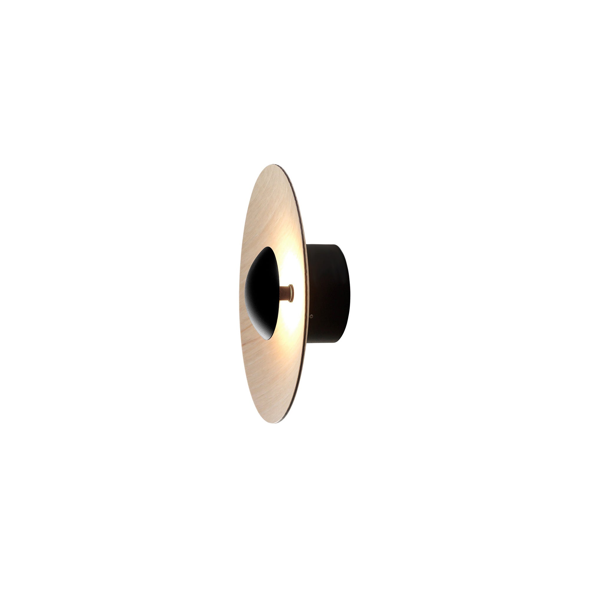 Ginger Wall Light: 20C + Oak + Non-Dimmer