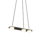 Laurent 07 Suspension Lamp: Textured Black + Black + Angled Wires