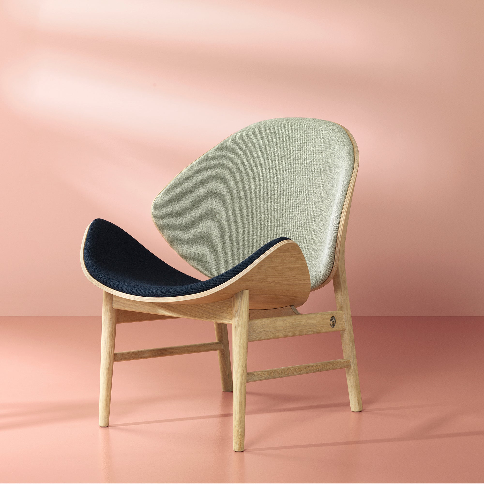 The Orange Lounge Chair: Seat + Back Upholstered