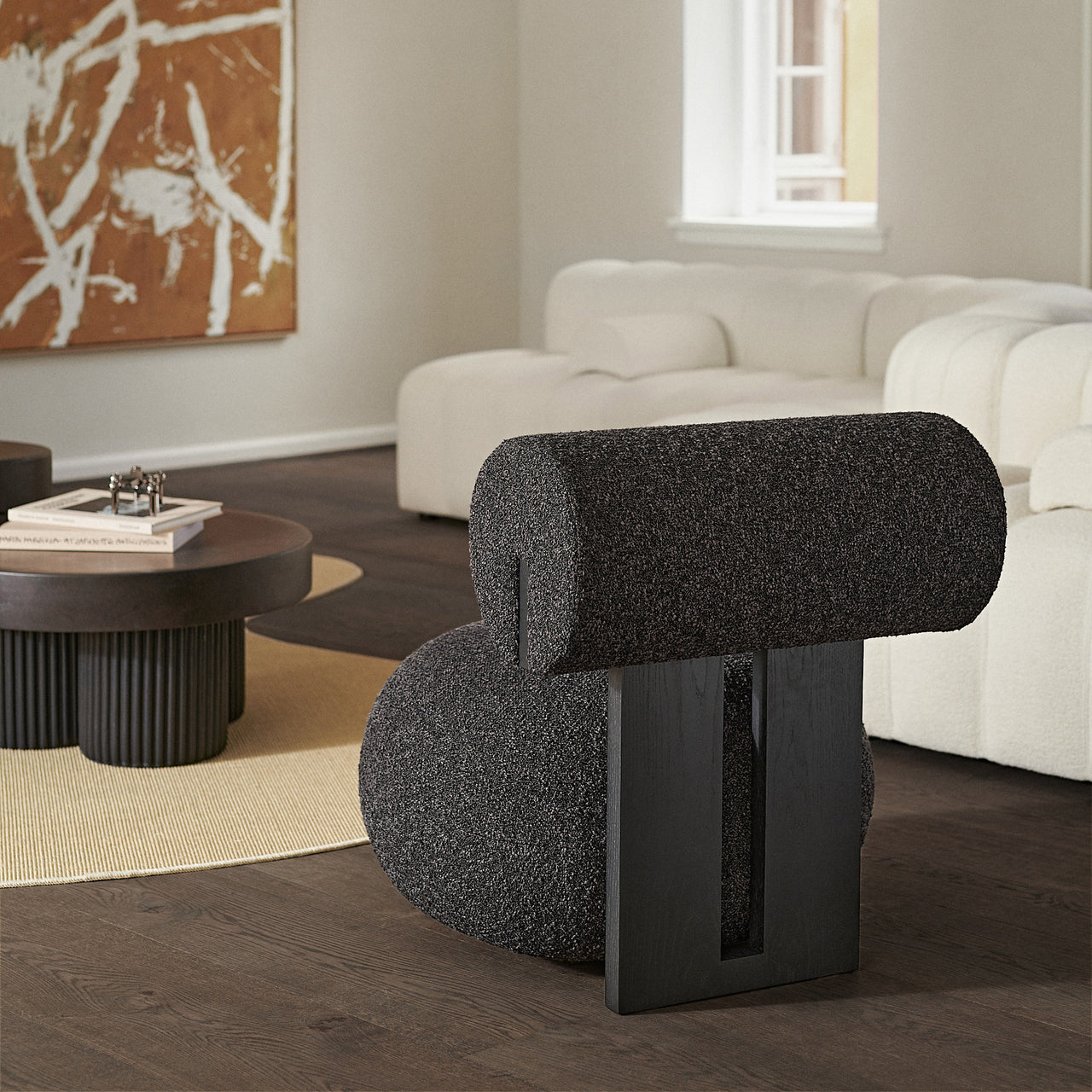 Hippo Lounge Chair: Upholstered