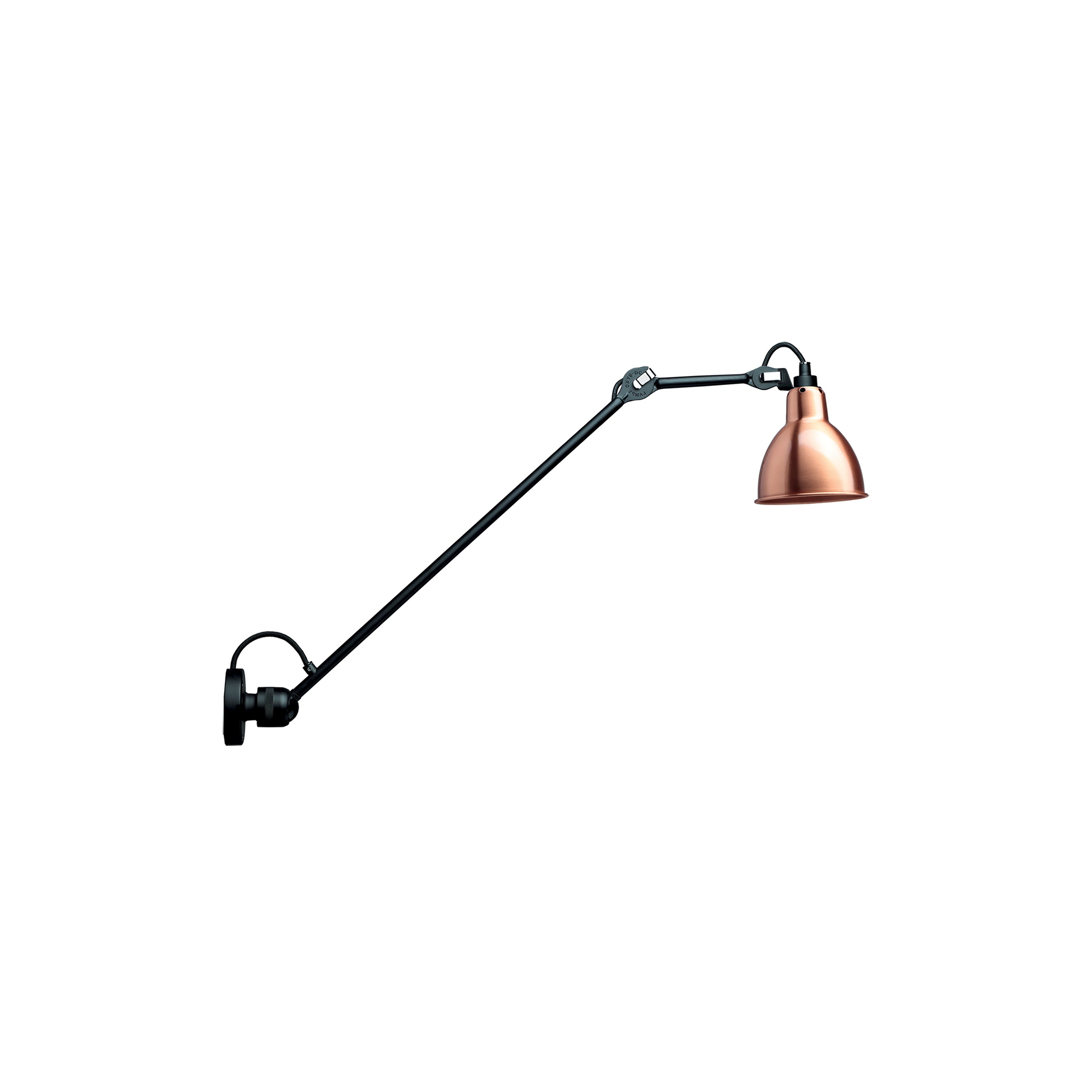 Lampe Gras N° 304 L60 Wall Lamp: Copper + Round