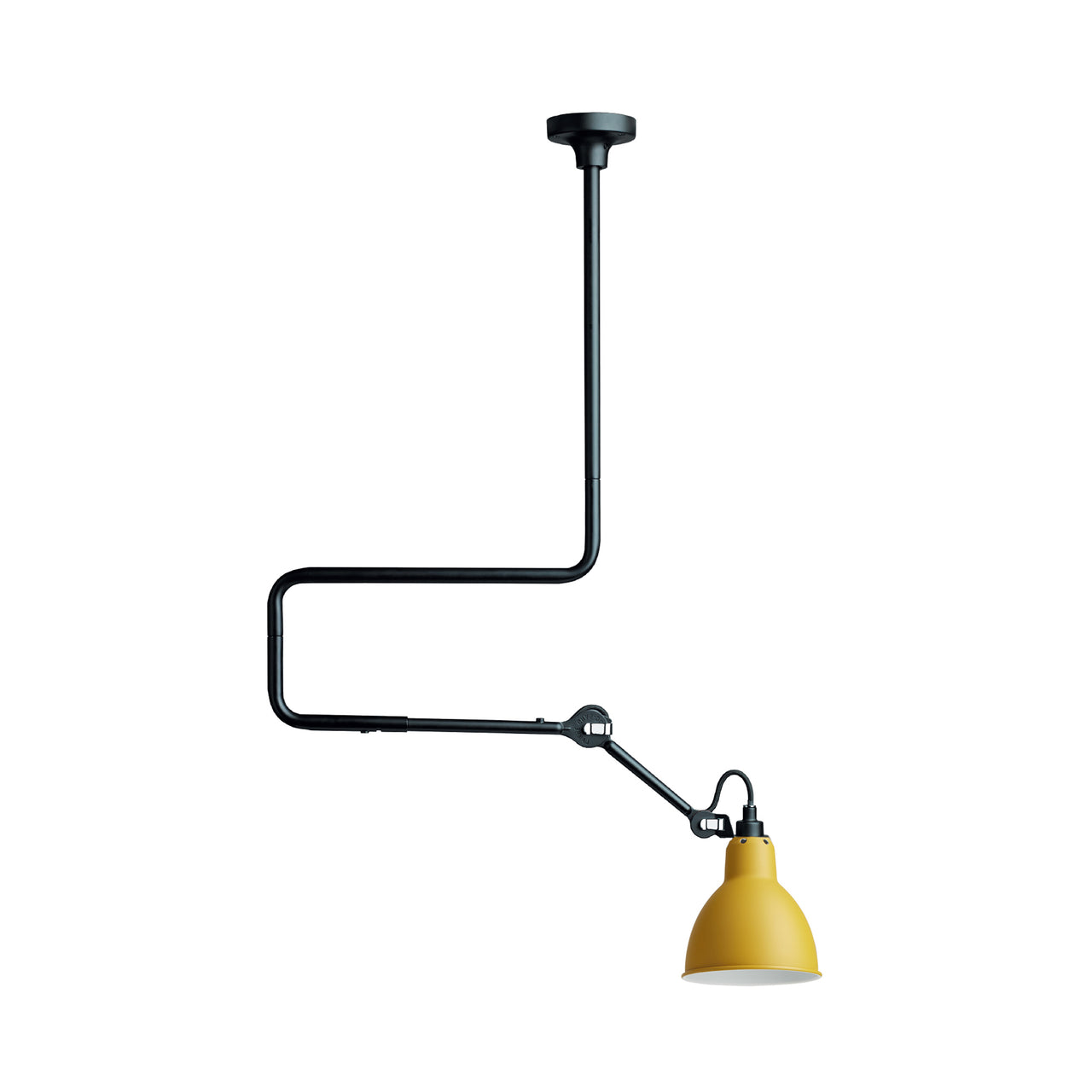 Lampe Gras N°312 Ceiling Lamp: Yellow + Round