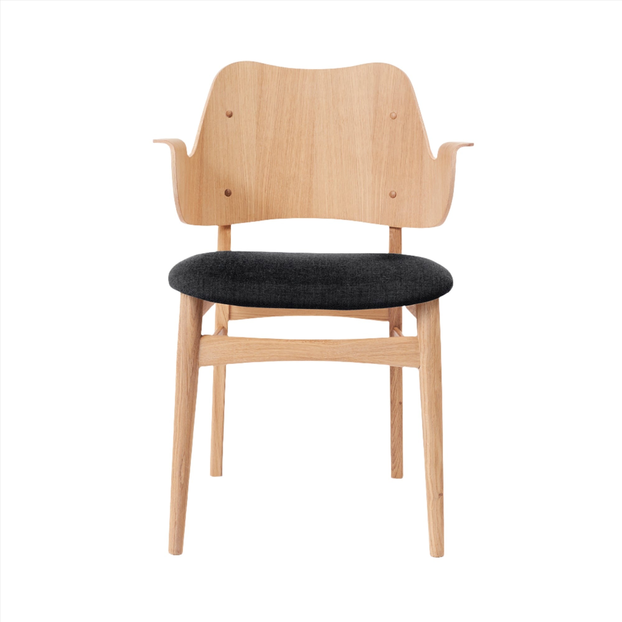 Gesture Dining Chair: Seat Upholstered + White Oiled Oak