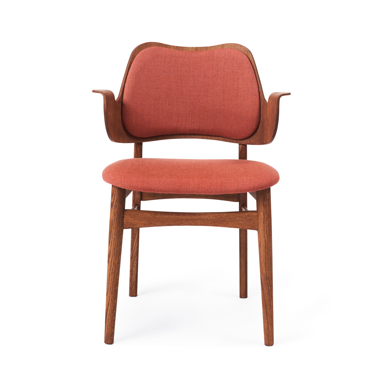 Gesture Dining Chair: Seat + Back Upholstered +Oiled  Teak Oak