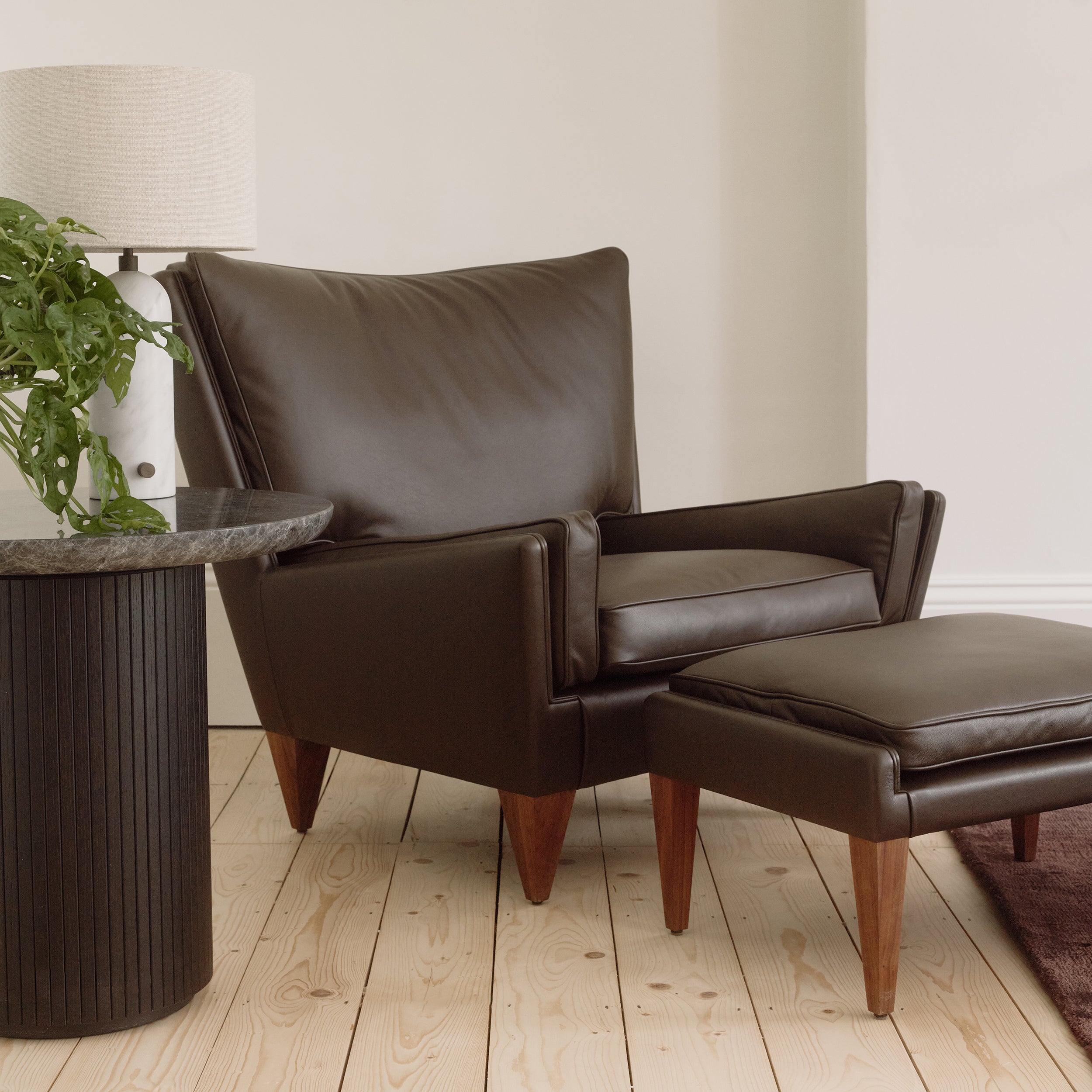 V11 Ottoman: Fully Upholstered