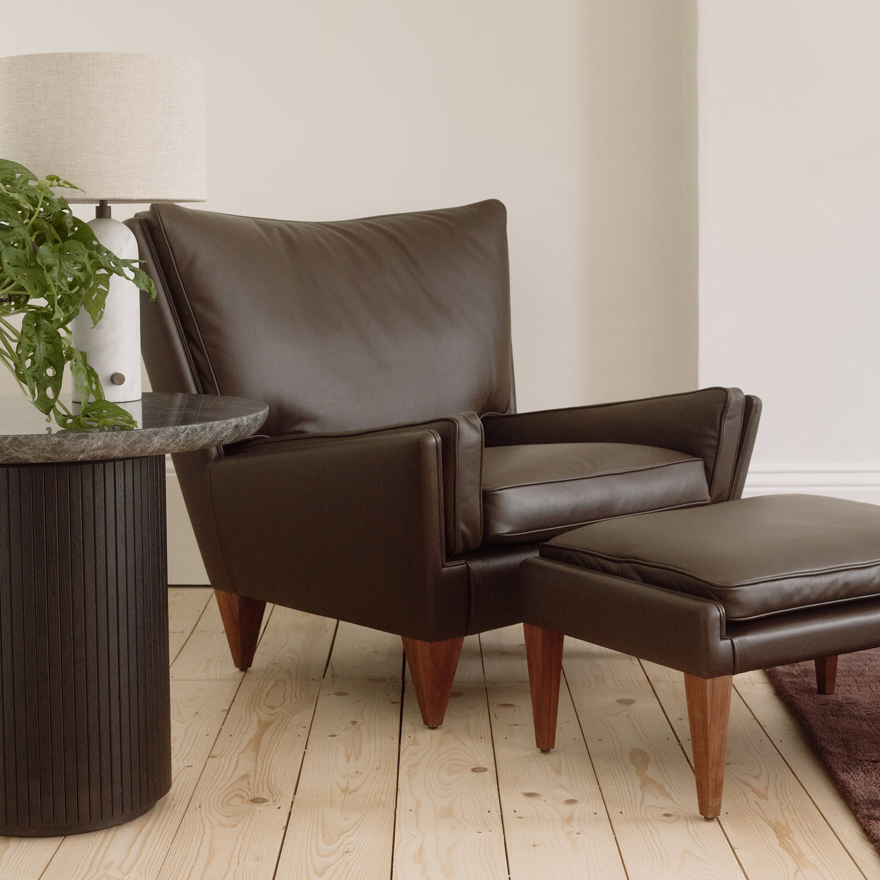 V11 Ottoman: Fully Upholstered