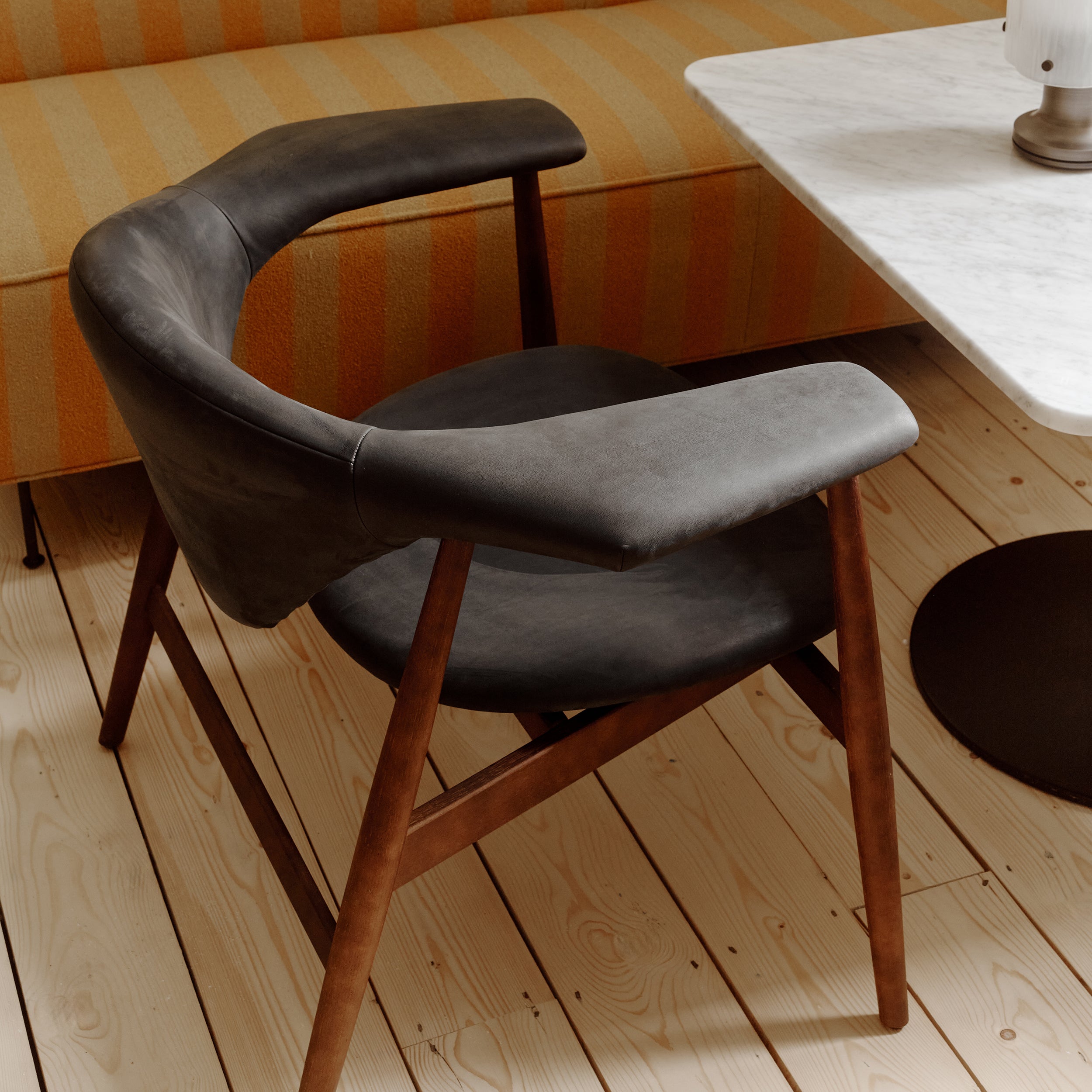 Masculo Dining Chair: Upholstered
