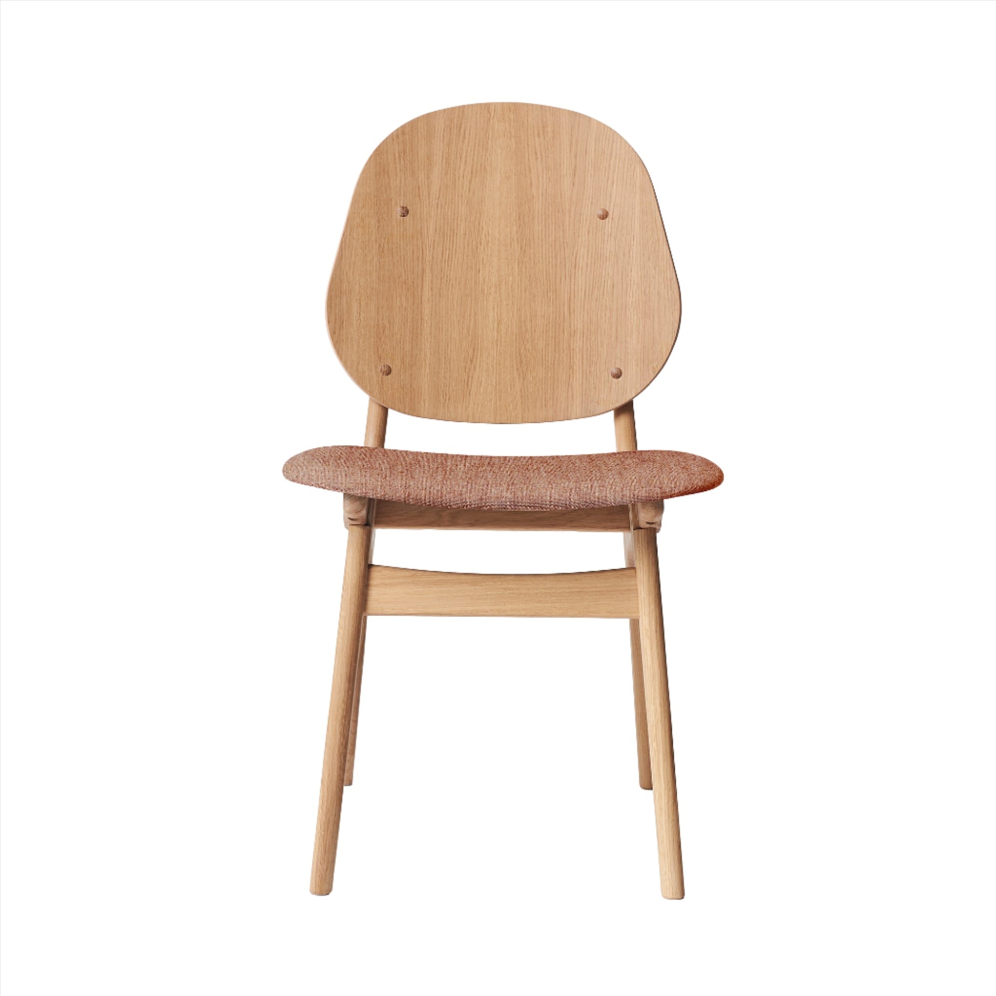 Noble Dining Chair: Upholstered + White Oiled Oak