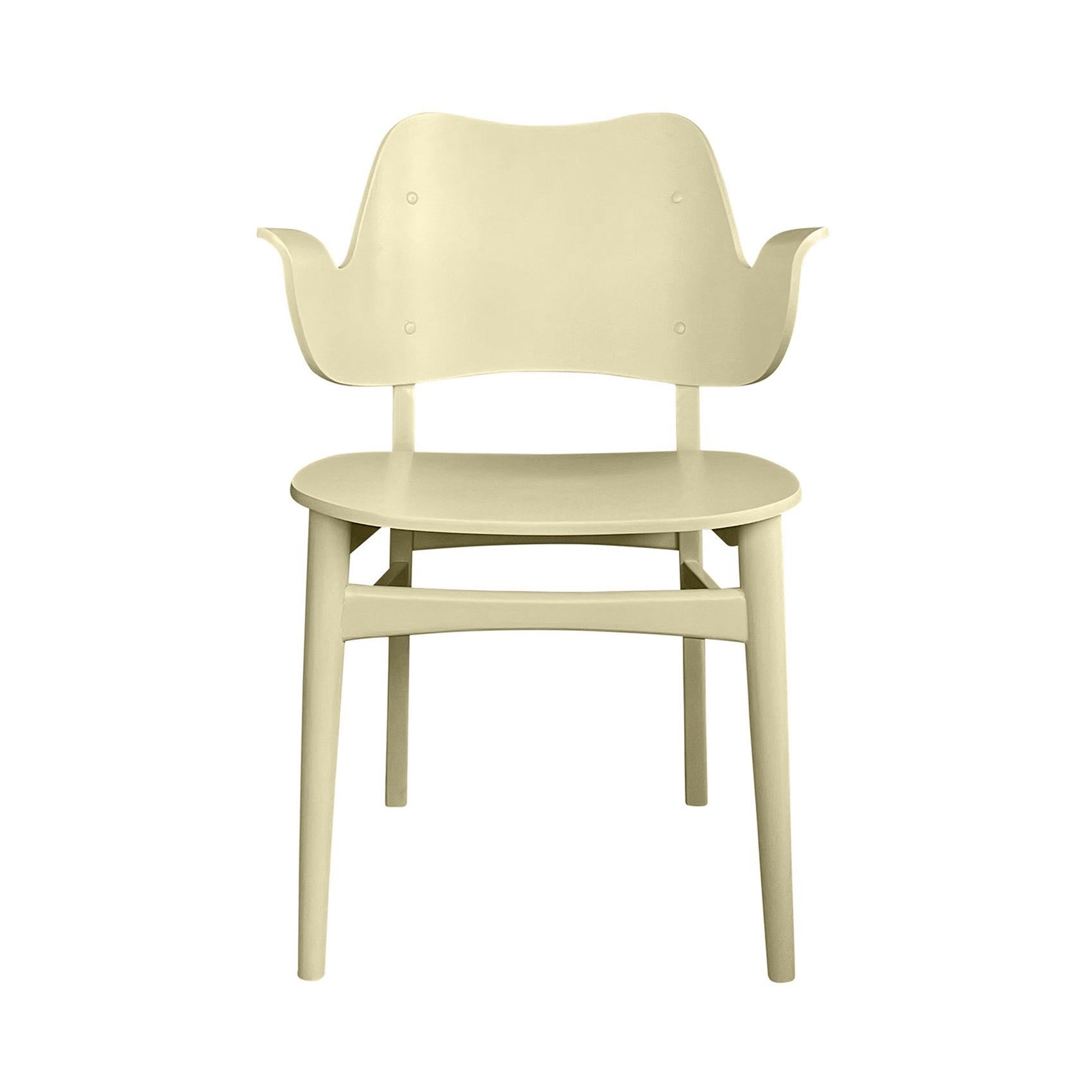 Gesture Dining Chair: Sour Yellow Lacquered Beech