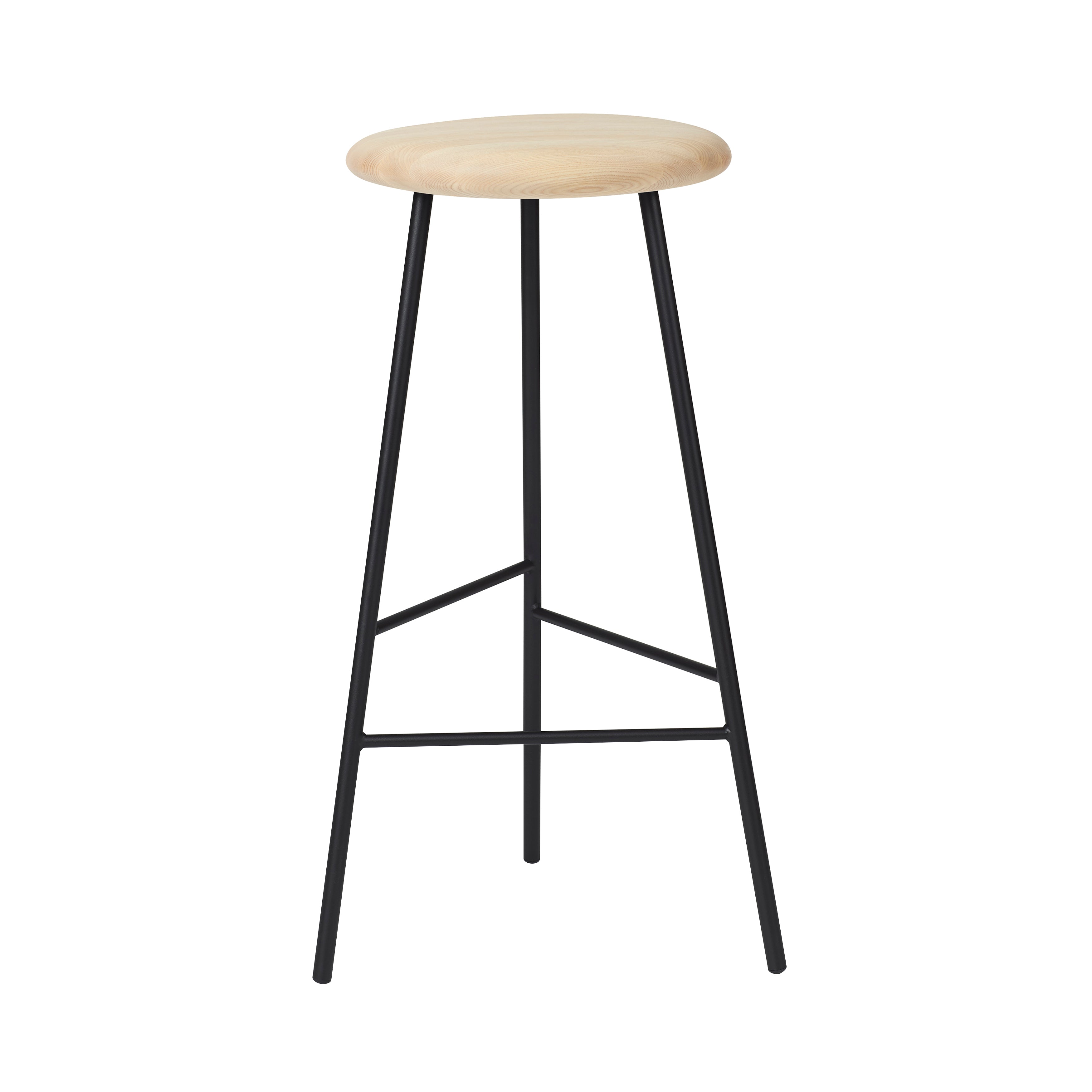 Pebble Bar + Counter Stool: Bar + Oiled Ash + Black 