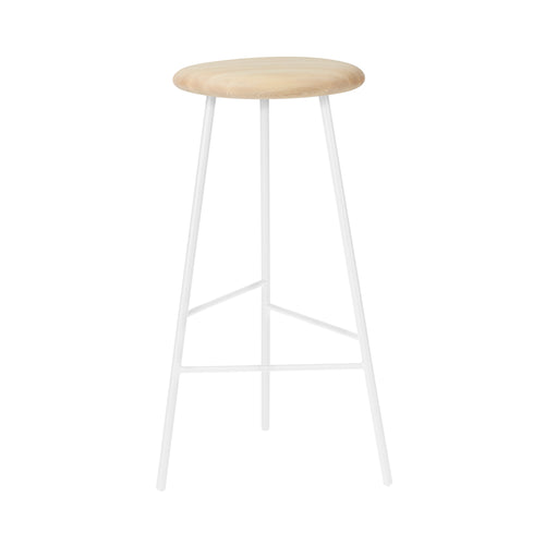 Pebble Bar + Counter Stool: Bar + Oiled  Ash + White