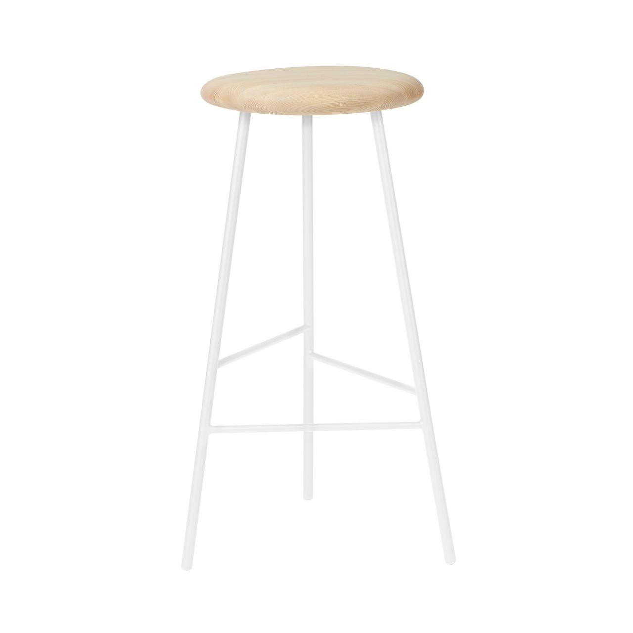 Pebble Bar + Counter Stool: Bar + Oiled Solid Ash + White