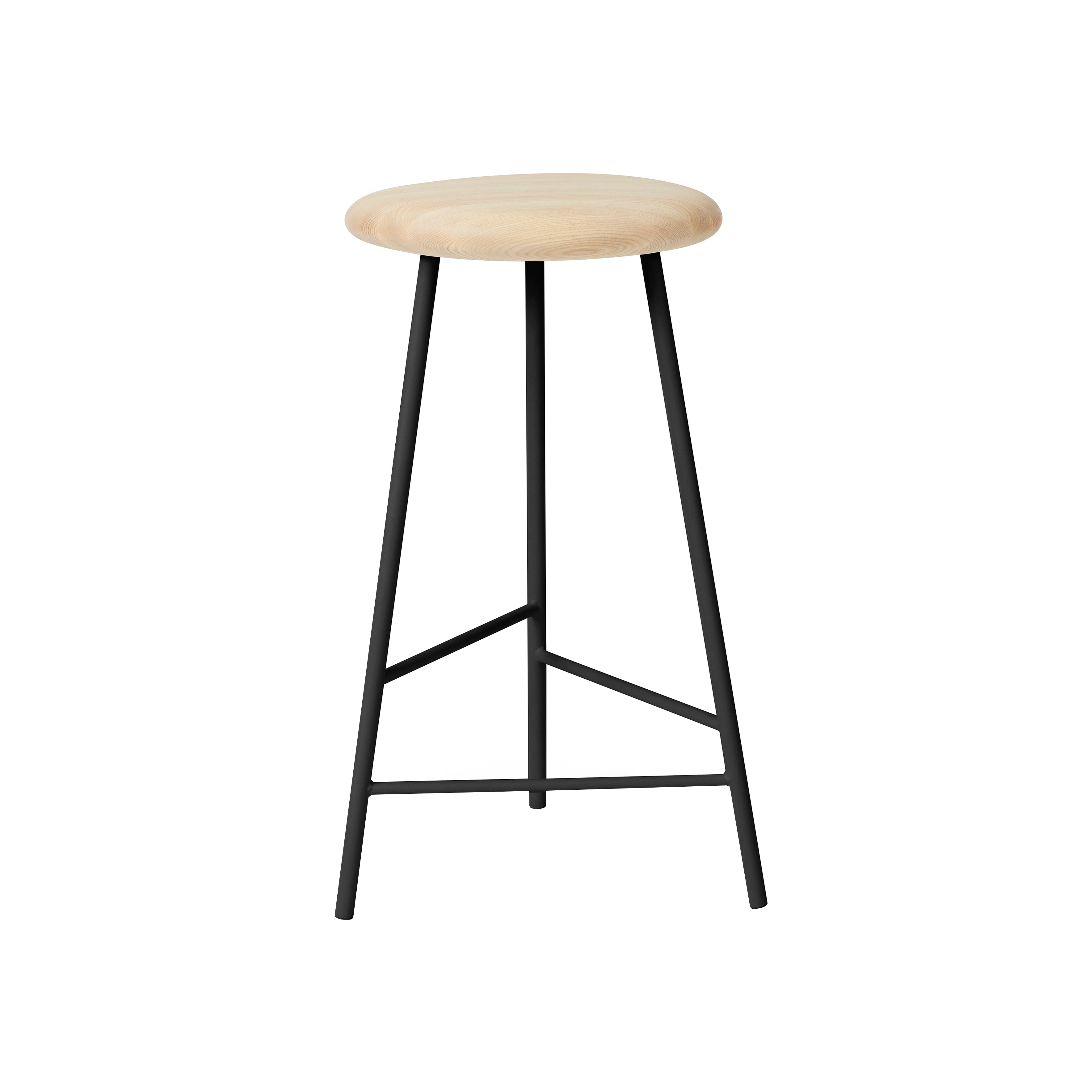 Pebble Bar + Counter Stool: Counter + Oiled Ash + Black 