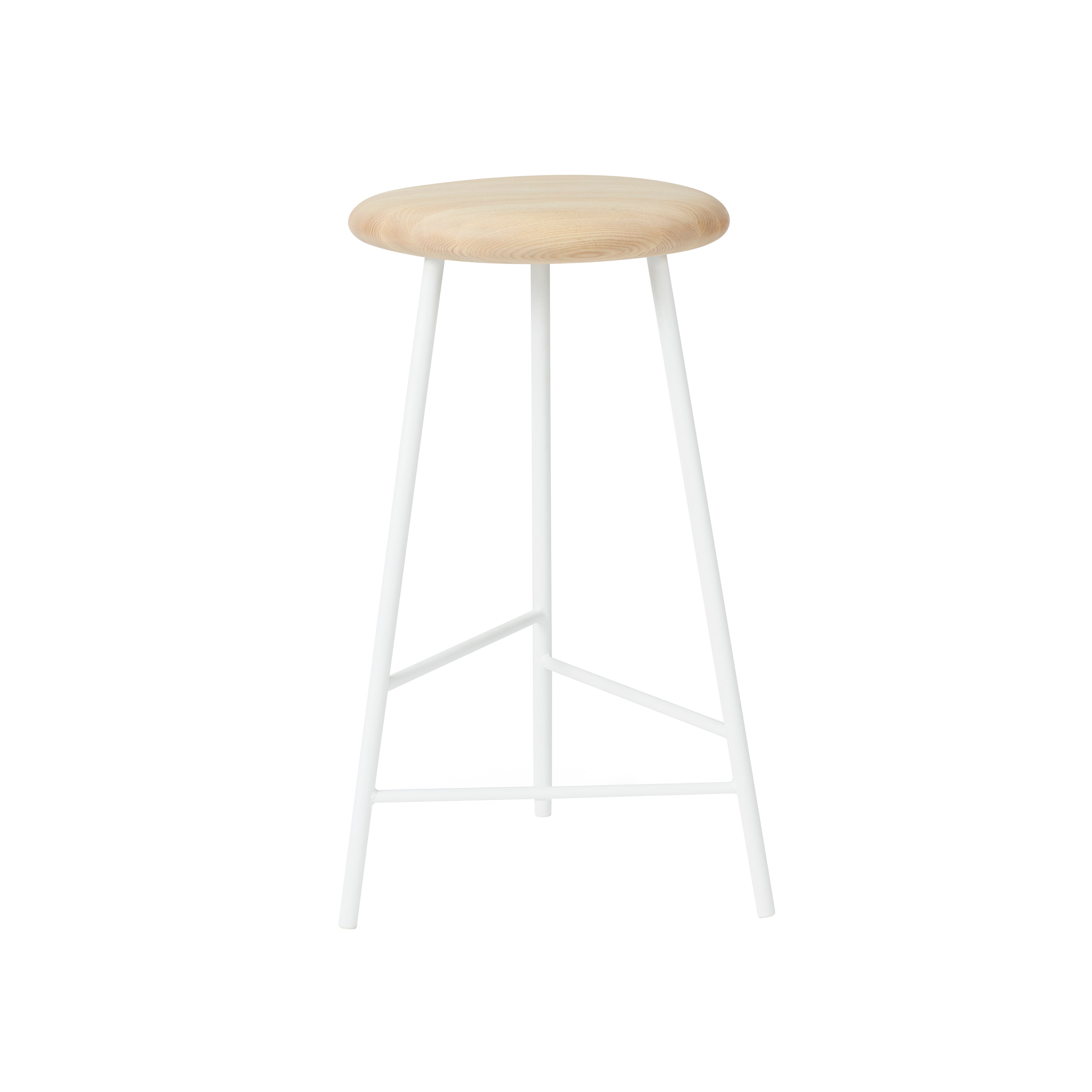 Pebble Bar + Counter Stool: Counter + Oiled Ash + White