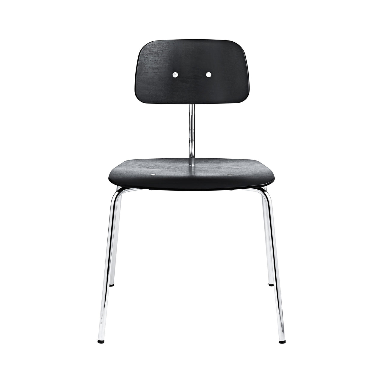 Kevi Chair 2060: Black Lazure + Polished Chrome