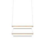 Tier 100 Vertical Pendant Light: 2V + Anodized Gold + Emerald