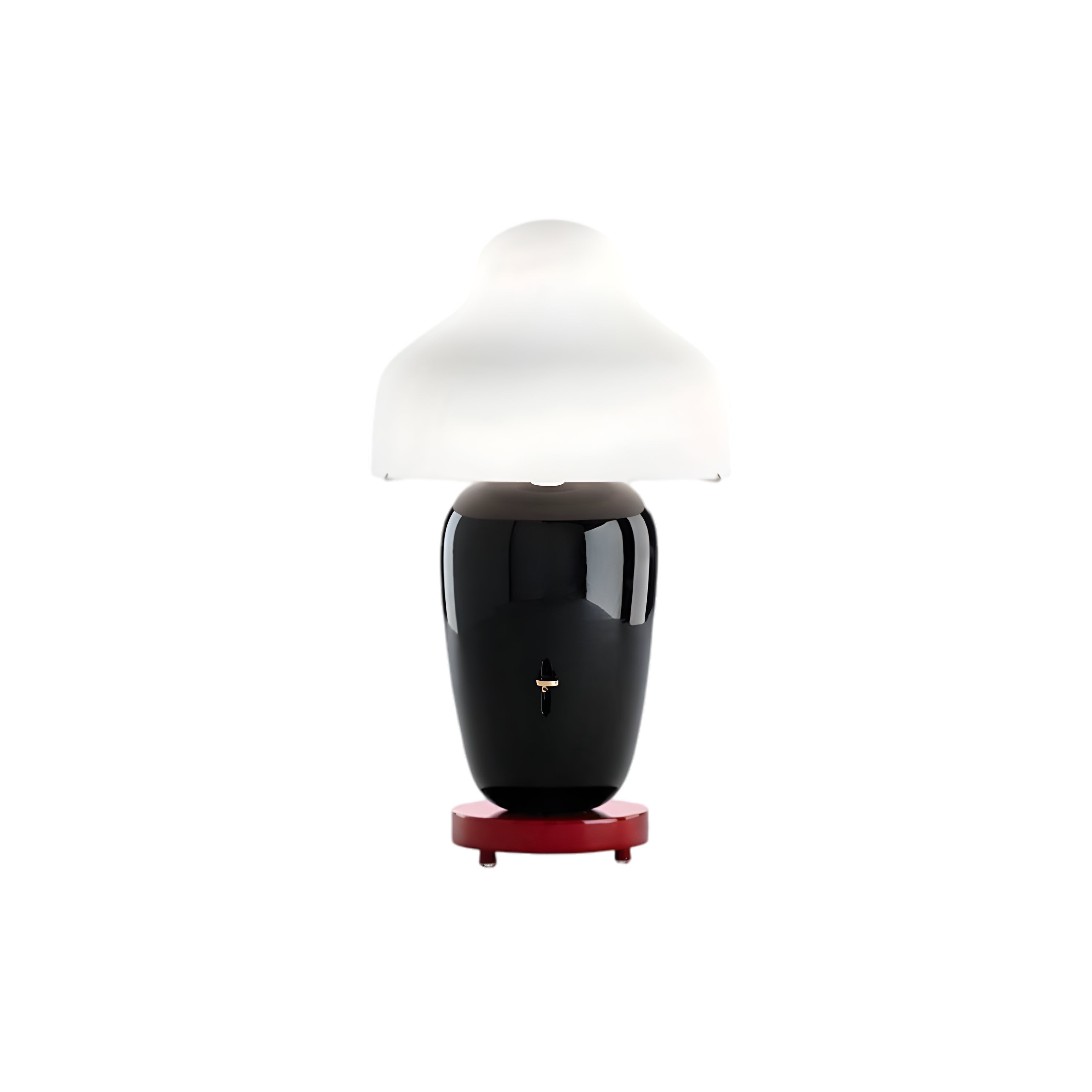 Chinoz Table Lamp: Black + Burgundy