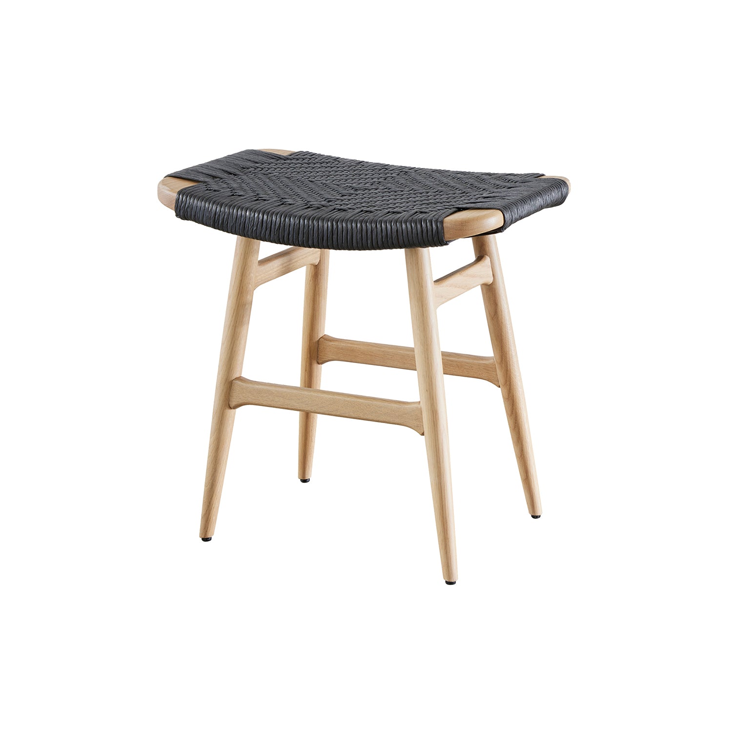 Freja Stool: Papercord Seat + Natural Oak