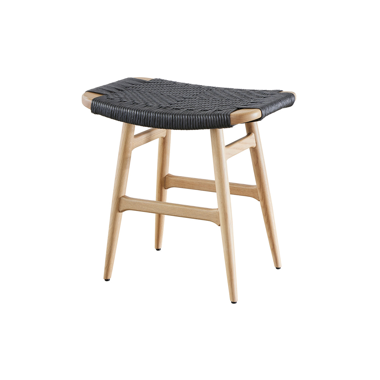 Freja Stool: Papercord Seat + Natural Oak
