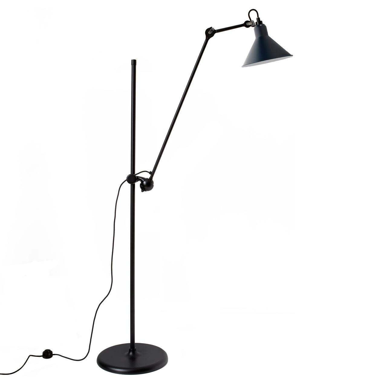 Lampe Gras N°215 Floor Lamp: Blue + Conic