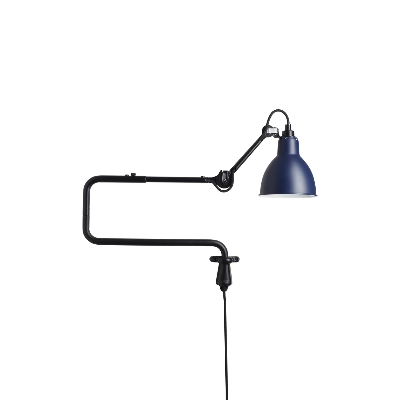 Lampe Gras N°303 Wall Lamp: Blue + Round