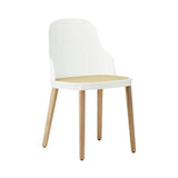 Allez Chair: Molded Wicker + White + Oak