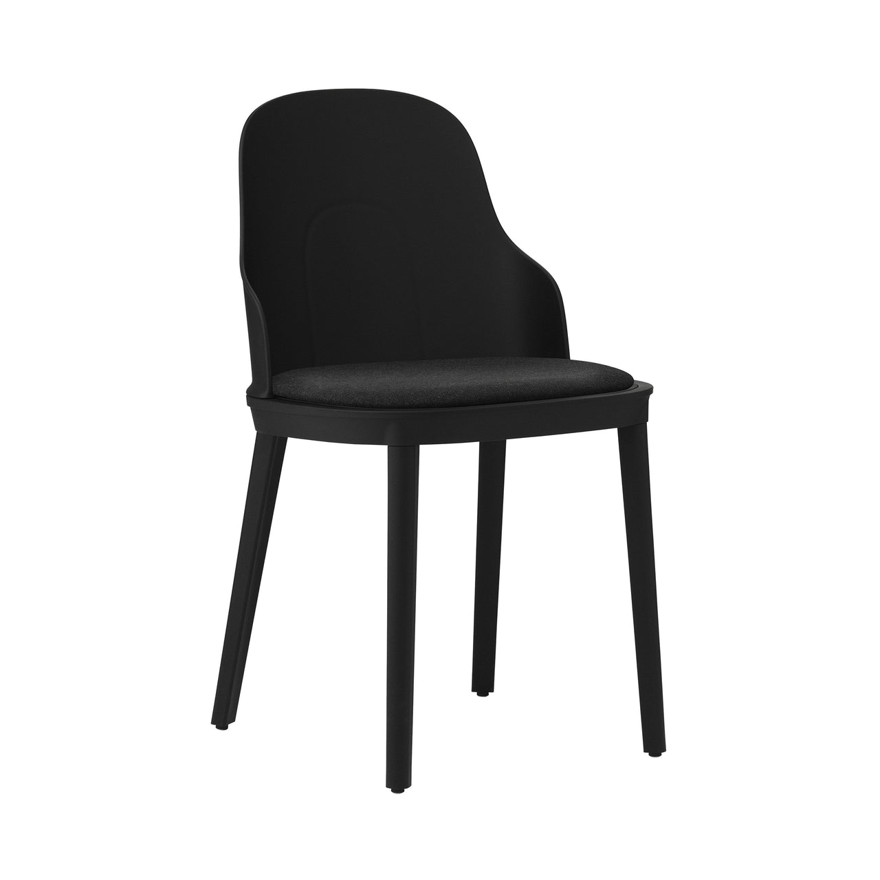 Allez Chair: Upholstered + Black + Polypropylene + Main Line Flax MLF28