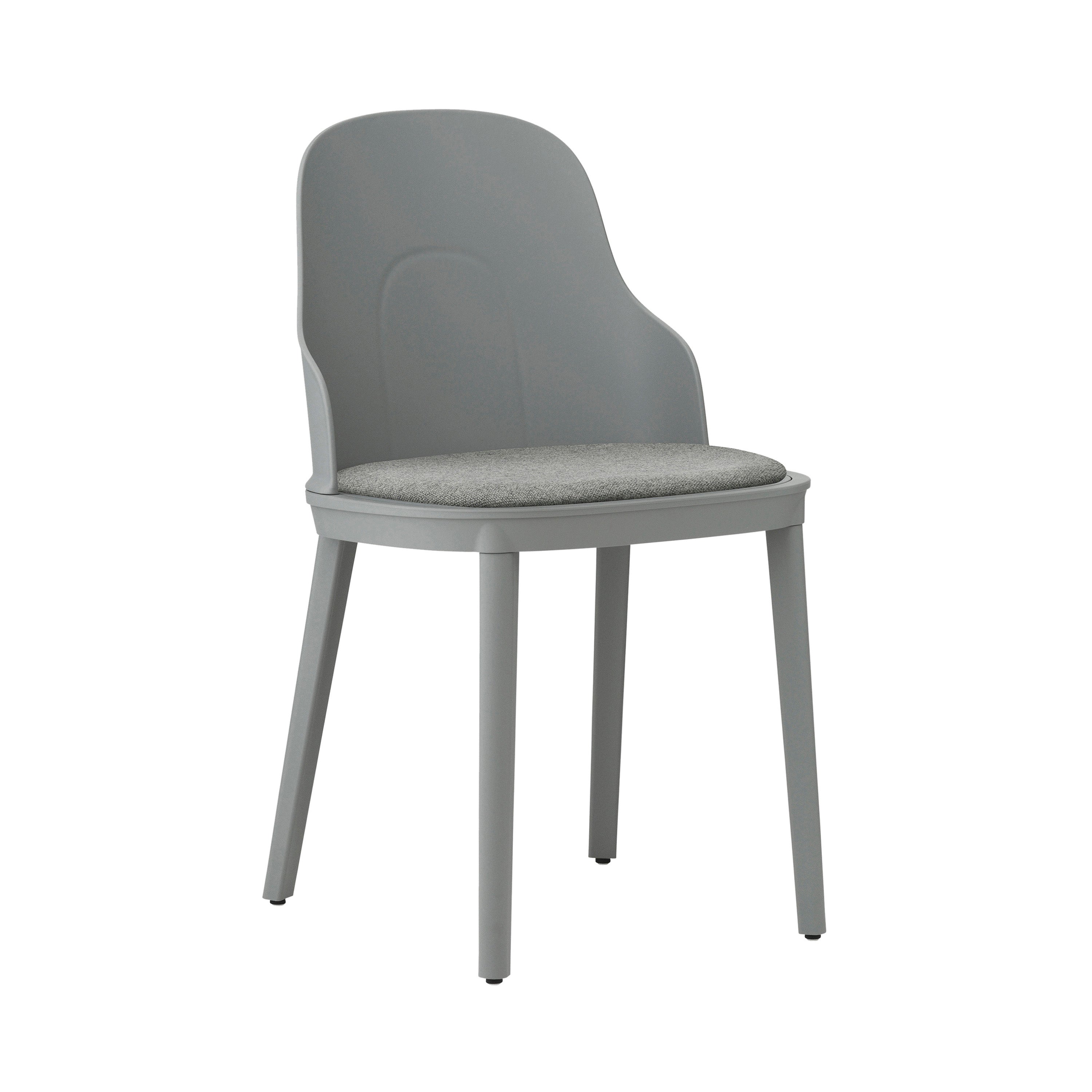 Allez Chair: Upholstered + Grey + Polypropylene + Main Line Flax MLF2