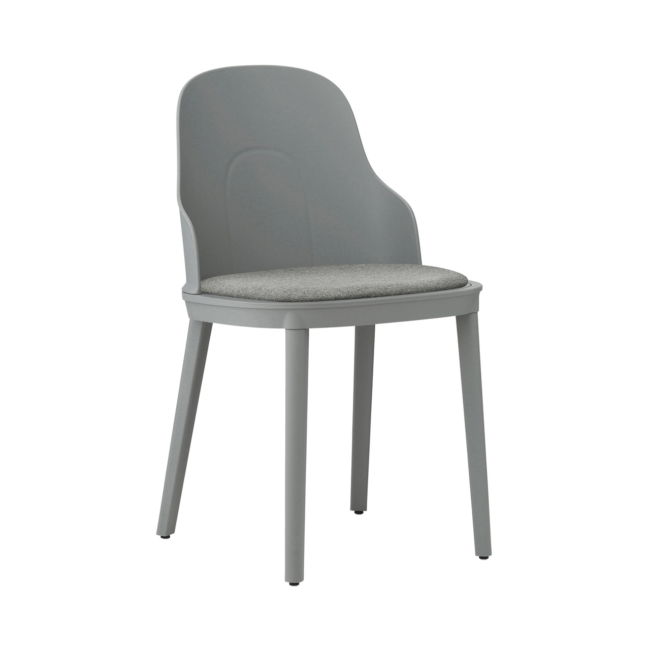 Allez Chair: Upholstered + Grey + Polypropylene + Main Line Flax MLF2