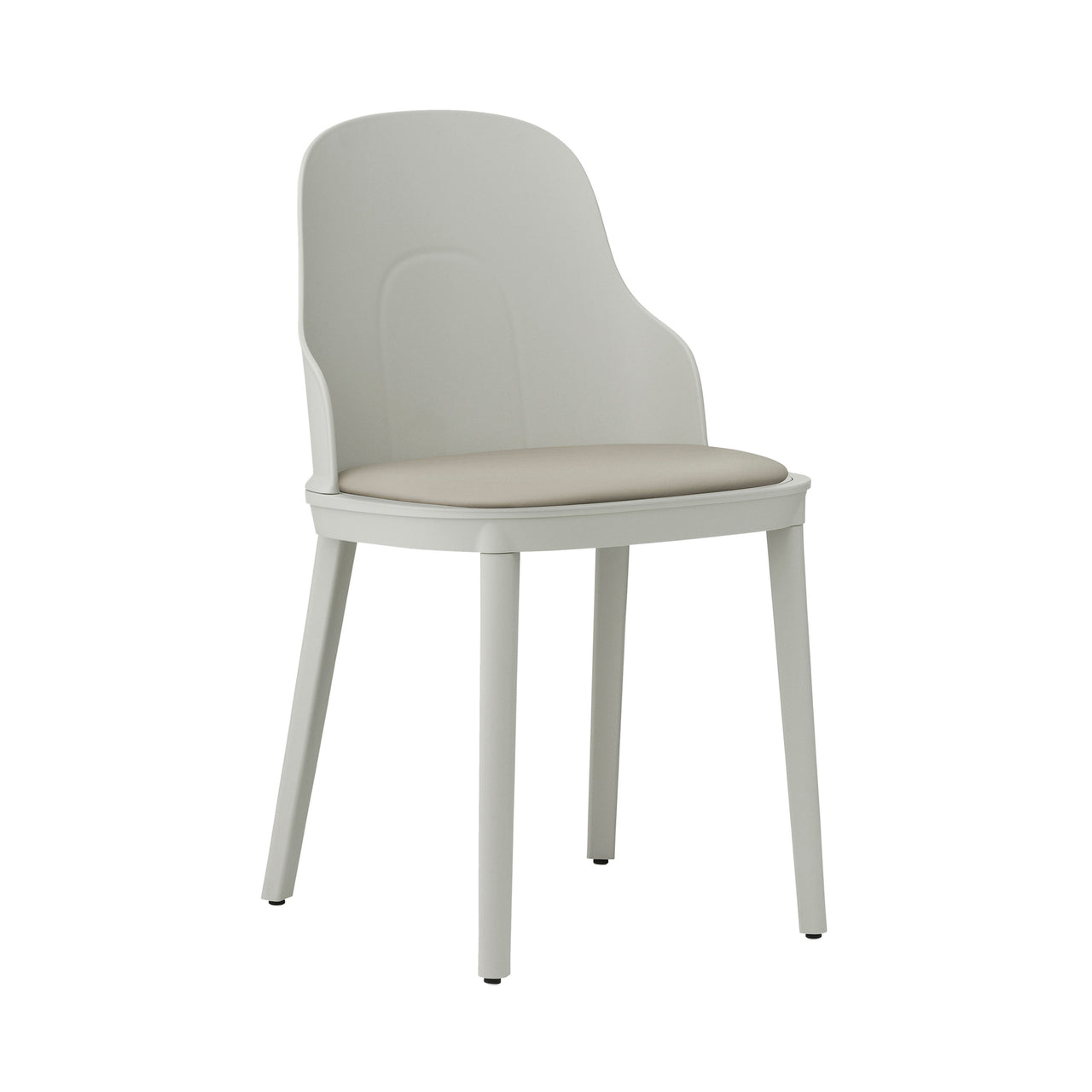 Allez Chair: Upholstered + Warm Grey + Polypropylene + Ultra Leather 41584