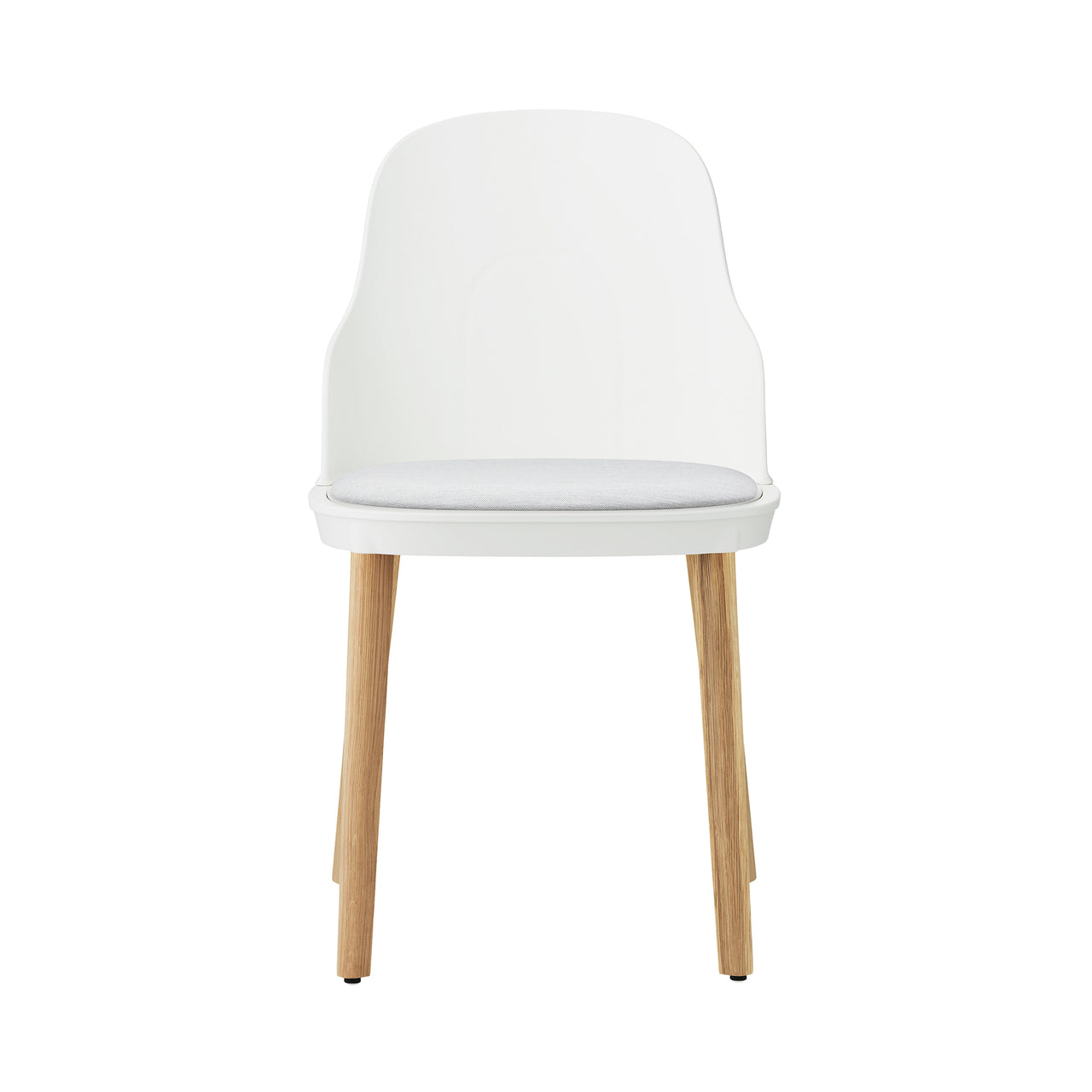 Allez Chair: Upholstered + White + Oak