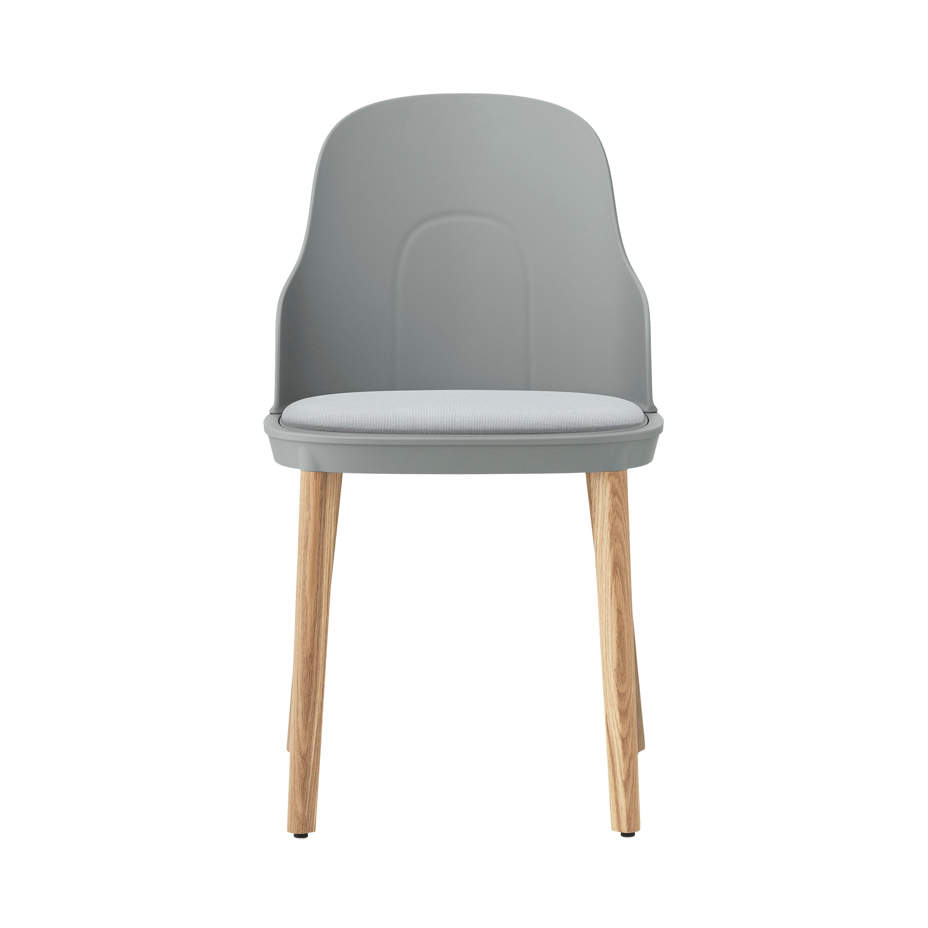 Allez Chair: Upholstered + Grey + Oak