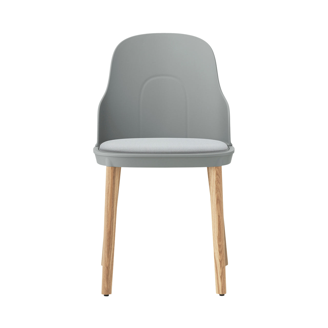 Allez Chair: Upholstered + Grey + Oak