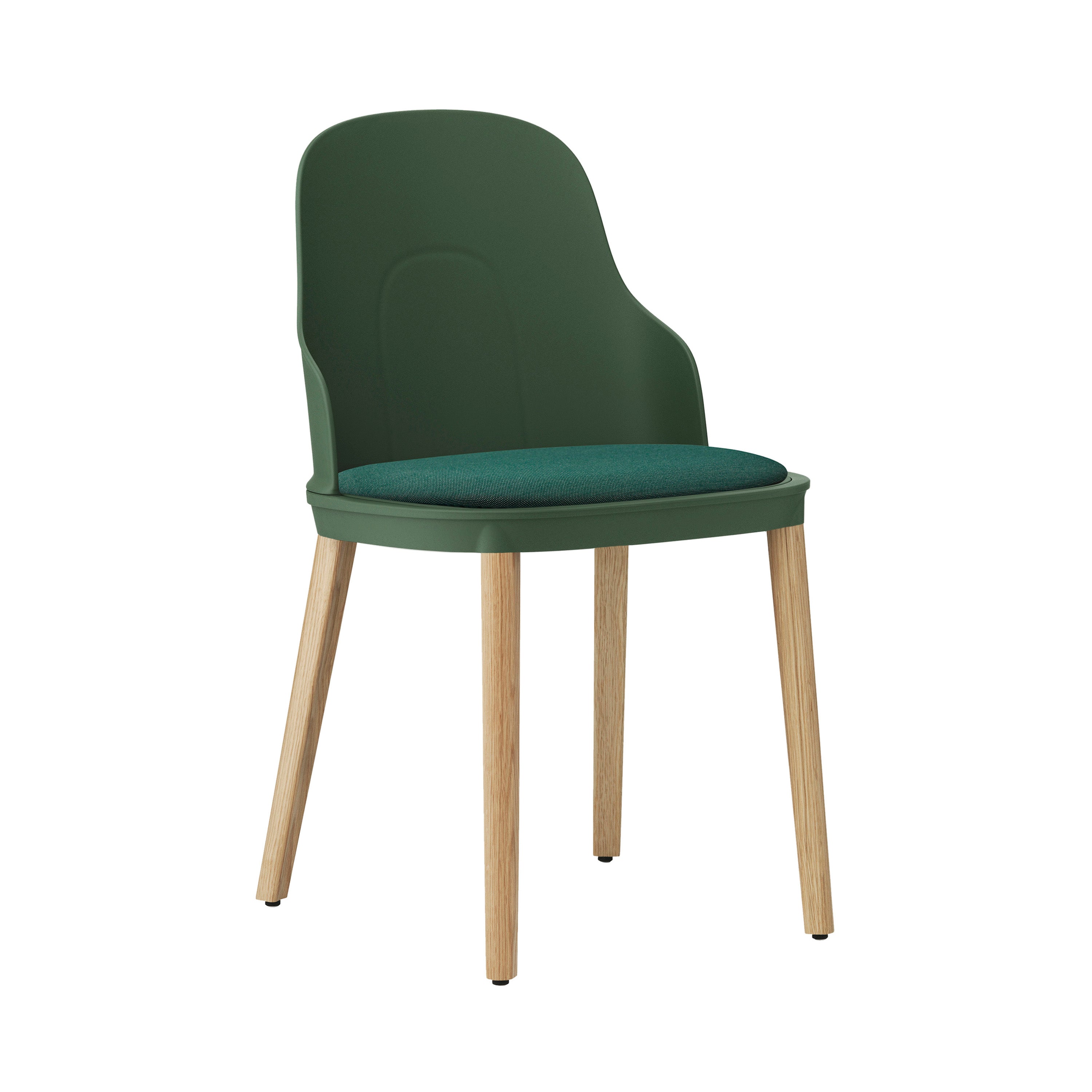 Allez Chair: Upholstered + Park Green + Oak + Canvas SJA 3987