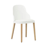 Allez Chair: Upholstered + White + Oak + Ultra Leather 41594