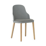 Allez Chair: Upholstered + Grey + Oak + Ultra Leather 41575